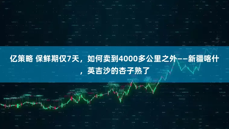 亿策略 保鲜期仅7天，如何卖到4000多公里之外——新疆喀什，英吉沙的杏子熟了