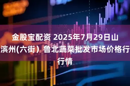 金股宝配资 2025年7月29日山东滨州(六街）鲁北蔬菜批发市场价格行情